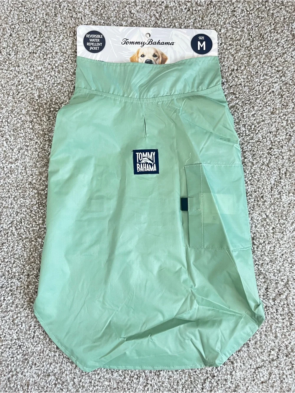 Tommy Bahama Green Reversible Water Repellent Dog Jacket